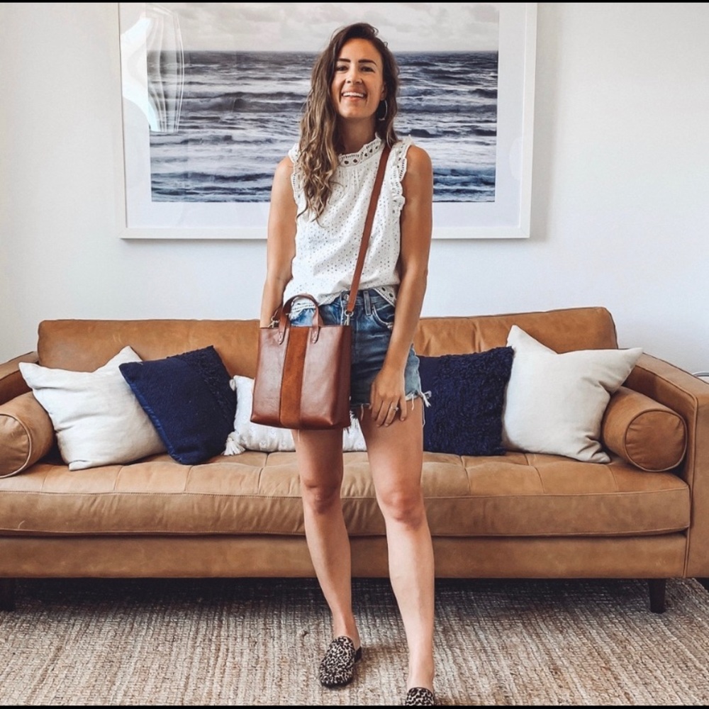 Anthropologie Maeve Tilly Eyelet Ruffle Blouse